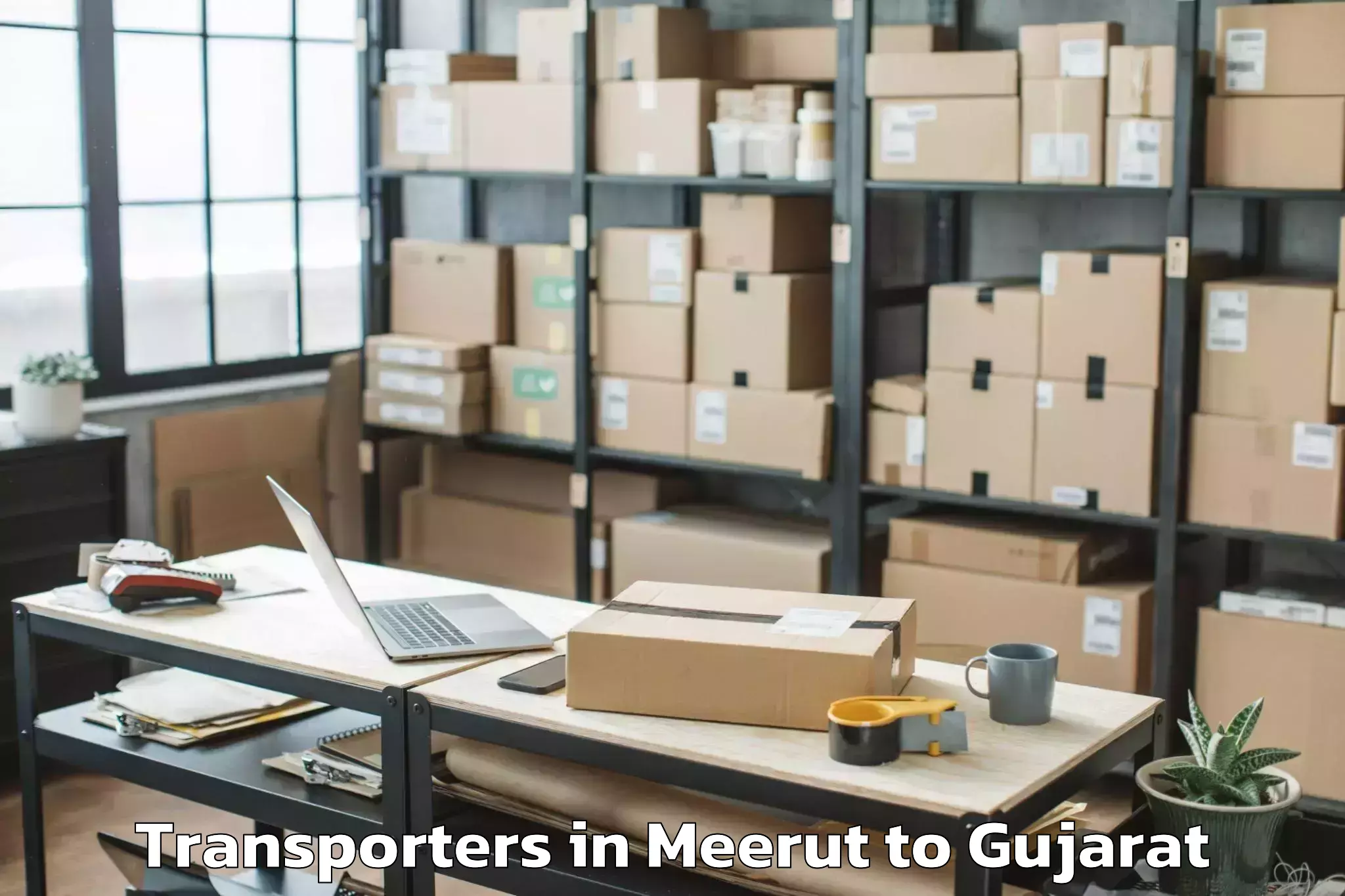 Top Meerut to Gujarat Transporters Available